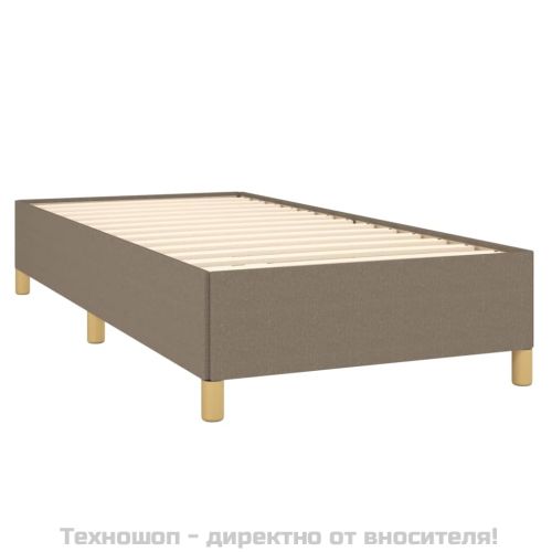 Рамка за легло без матрак, таупе, 100x200 см, плат
