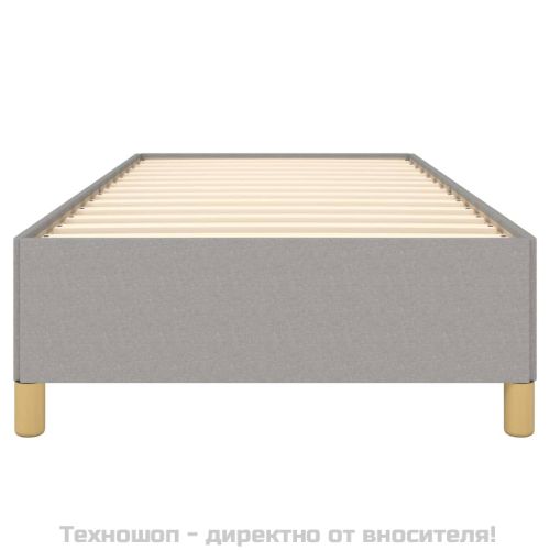 Рамка за легло без матрак, светлосива, 100x200 см, плат