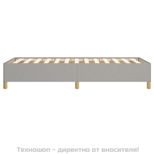 Рамка за легло без матрак, светлосива, 100x200 см, плат