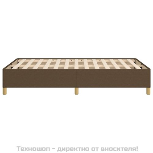 Рамка за легло без матрак, тъмнокафява, 120x200 см, плат