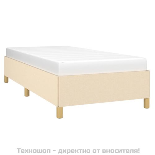Рамка за легло без матрак, кремава, 100x200 см, плат