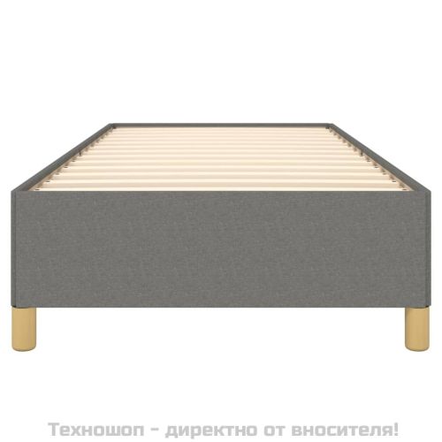 Рамка за легло без матрак, тъмносива, 100x200 см, плат