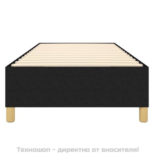Рамка за легло с пружини, черна, 100x200 см, плат