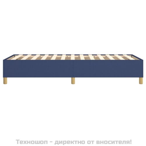 Рамка за легло с пружини, Синьо, 90x200 см, плат