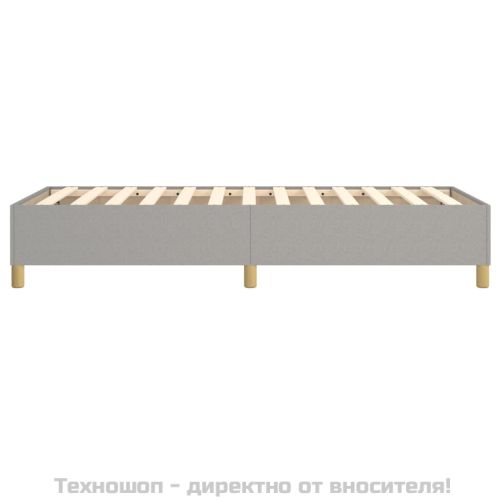 Рамка за легло с пружини, светлосива, 90x200 см, плат