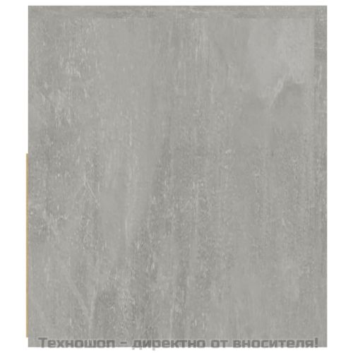 Нощни шкафчета, 2 бр, с LED, бетонно сиви, 60x35x40 см