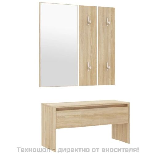Комплект мебели за антре, дъб сонома, инженерно дърво