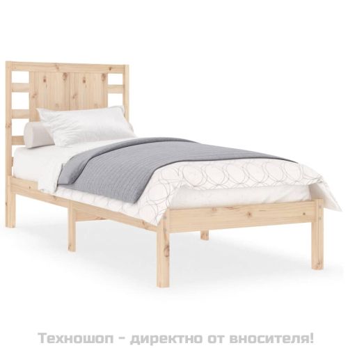 Рамка за легло без матрак, 90x200 см, масивна чамова дървесина