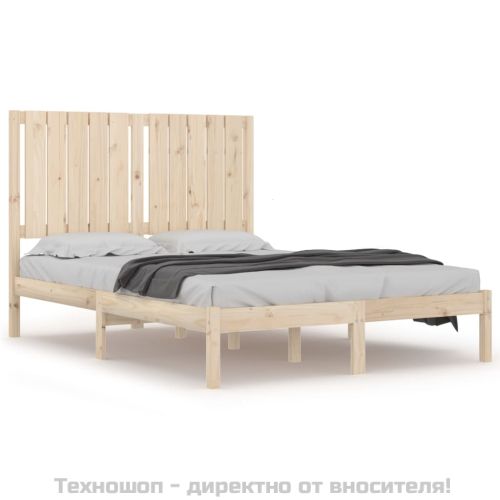 Рамка за легло, дърво масив, 120x190 см, Small Double