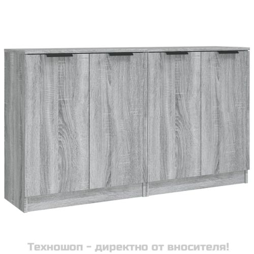 Сайдборди, 2 бр, Сив сонома, 60x30x70 см, инженерно дърво