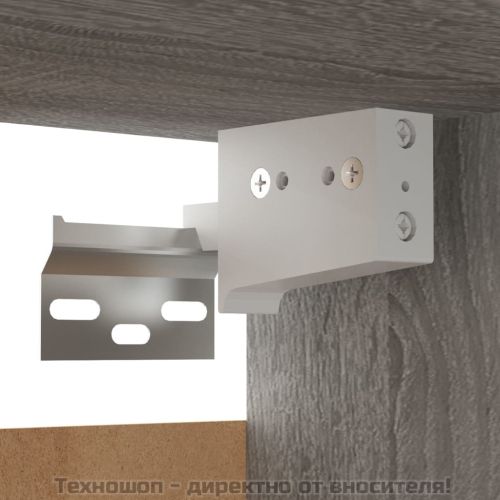 ТВ шкафове със стенен монтаж, 8 бр, сив сонома, 30,5x30x30 см