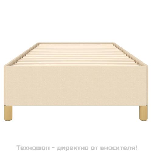 Рамка за легло без матрак, кремави, 90x200 см, плат