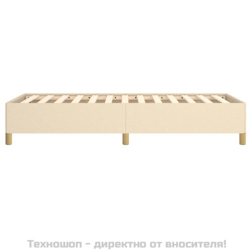 Рамка за легло без матрак, кремави, 90x200 см, плат
