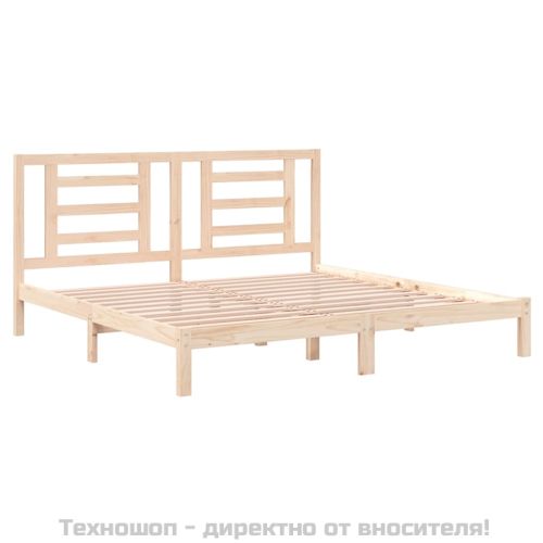 Рамка за легло без матрак 200x200 см масивна чамова дървесина