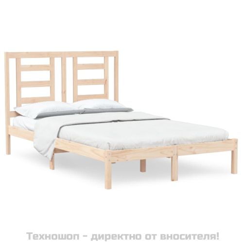 Рамка за легло, дърво масив, 120x190 см, Small Double