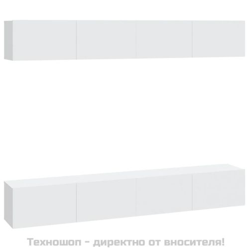Стенни ТВ шкафове, 4 бр, 100x30x30 см