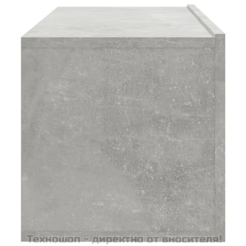 Стенни ТВ шкафове 4 бр бетонно сиви 100x30x30см