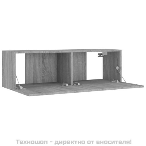 Комплект ТВ шкафове от 8 части, сив сонома, инженерно дърво