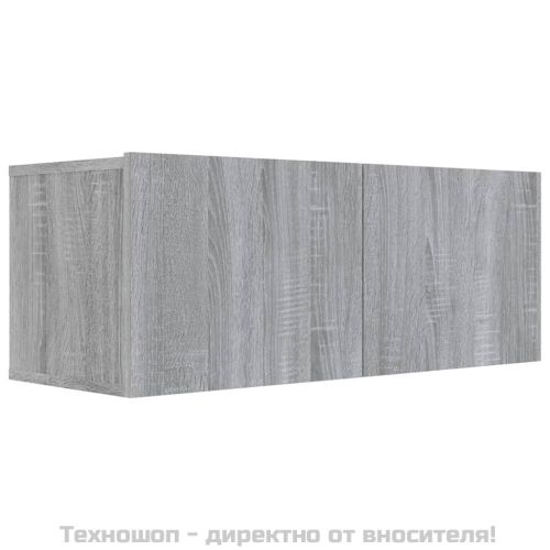 Комплект ТВ шкафове от 3 части, сив сонома, инженерно дърво