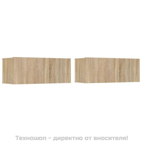 Комплект ТВ шкафове от 4 части, сонома дъб, инженерно дърво