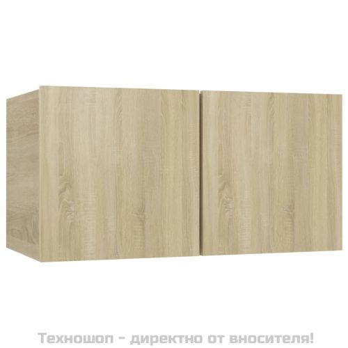 Комплект ТВ шкафове от 4 части, сонома дъб, инженерно дърво