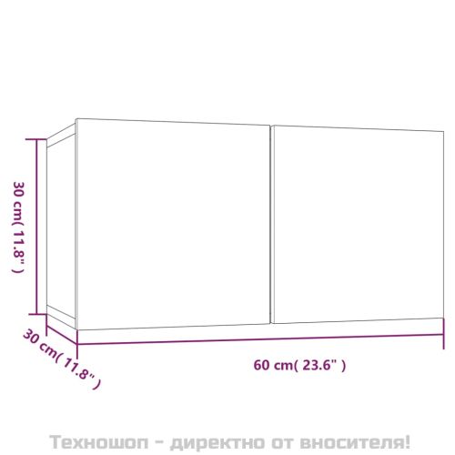 Комплект ТВ шкафове от 4 части, сонома дъб, инженерно дърво