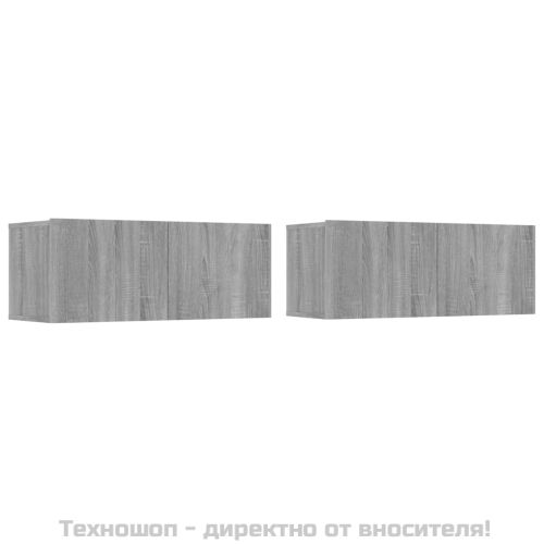 Комплект ТВ шкафове от 4 части, сив сонома, инженерно дърво