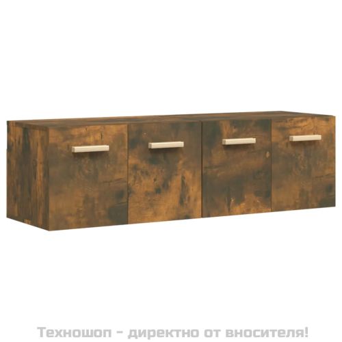 Стенни шкафове 2 бр опушен дъб 60x36,5x35 см инженерно дърво