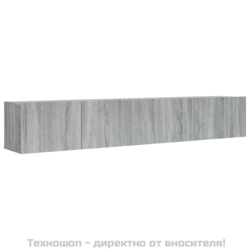 Комплект ТВ шкафове от 2 части, сив сонома, инженерно дърво
