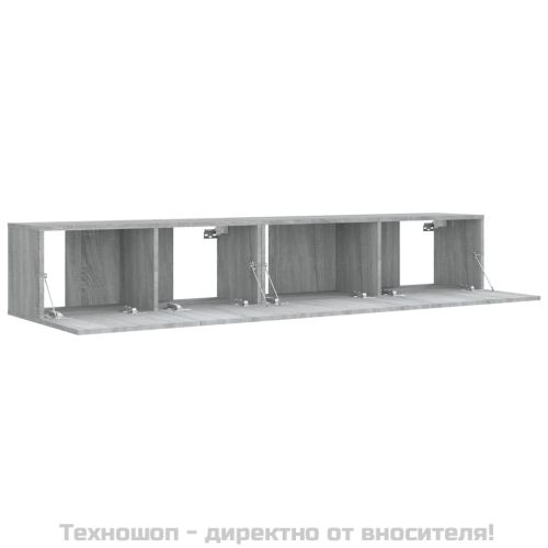 Комплект ТВ шкафове от 2 части, сив сонома, инженерно дърво