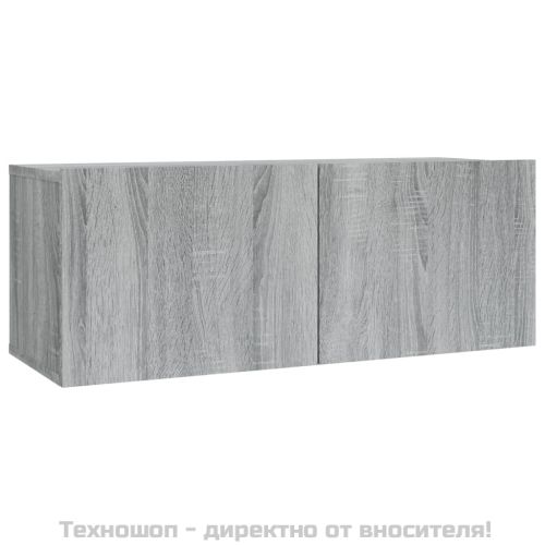Комплект ТВ шкафове от 2 части, сив сонома, инженерно дърво
