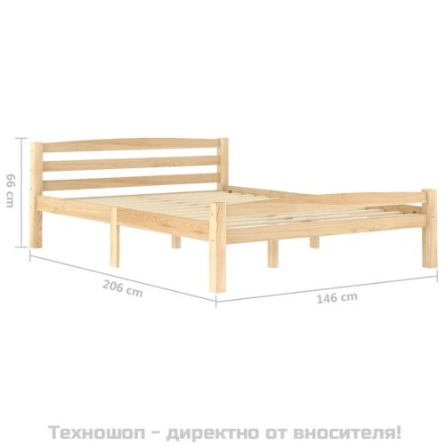 Рамка за легло, бор масив, 140x200 cм