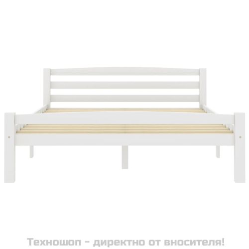 Рамка за легло, бяла, бор масив, 120х200 см