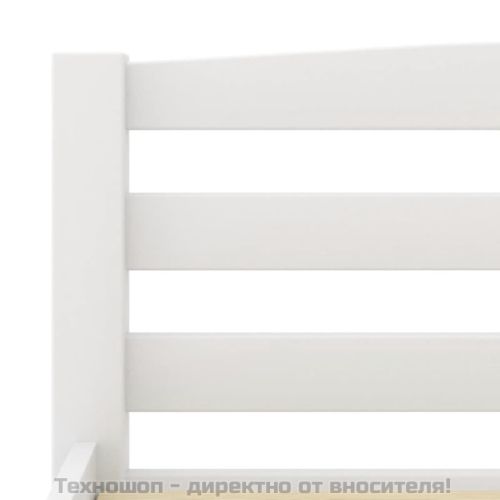 Рамка за легло, бяла, бор масив, 120х200 см