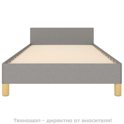 Рамка за легло без матрак, светлосива, 90x200 см, плат