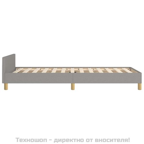Рамка за легло без матрак, светлосива, 90x200 см, плат