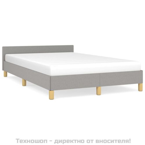 Рамка за легло без матрак, светлосива, 120x200 см, плат