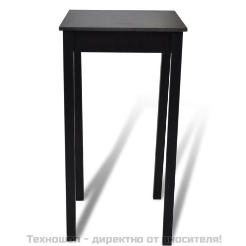 Бар маса, МДФ, черна, 55x55x107 см