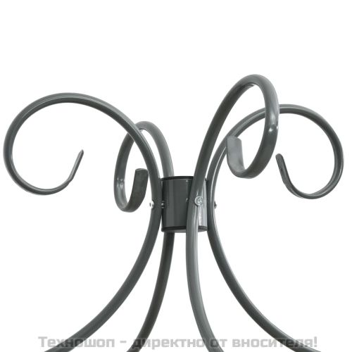 Рамка за легло с балдахин, сива, метал, 140x200 см