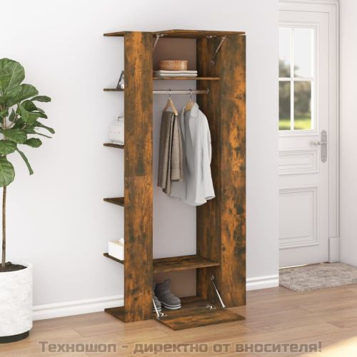 Шкафове за антре, 2 бр, опушен дъб, инженерно дърво