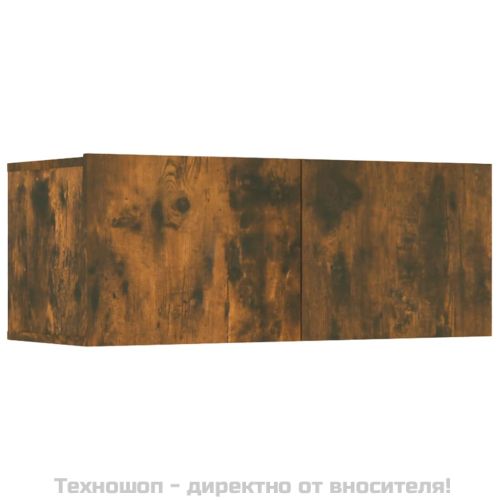 ТB шкафове, 4 бр, опушен дъб, 80x30x30 см, инженерно дърво