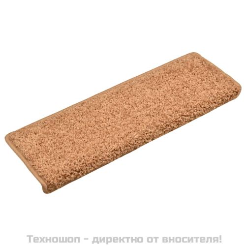 Изтривалки за стълби 15 бр. 65x21x4 см кремави с правоъгълен ръб