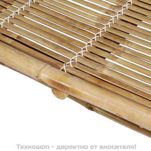 2-местен шезлонг с шалтета, бамбук