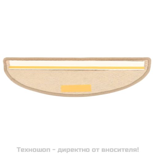 Самозалепващи стелки за стълби вид сизал 15бр 56x17x3см пясъчни