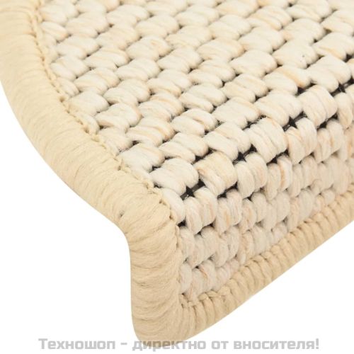 Самозалепващи стелки за стълби сизал 15 бр 56x17x3 см бербер