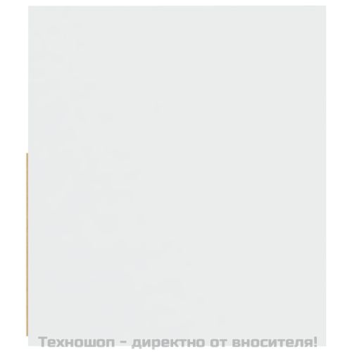 Нощни шкафчета, 2 бр, с LED, бели, 60x35x40 см