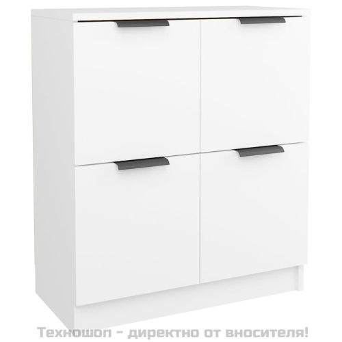 Сайдборди, 2 бр, бели, 60x30x70 см, инженерно дърво