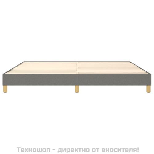 Рамка за легло с пружини, тъмносива, 200x200 см, плат