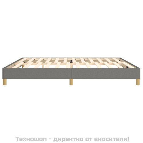 Рамка за легло с пружини, тъмносива, 200x200 см, плат