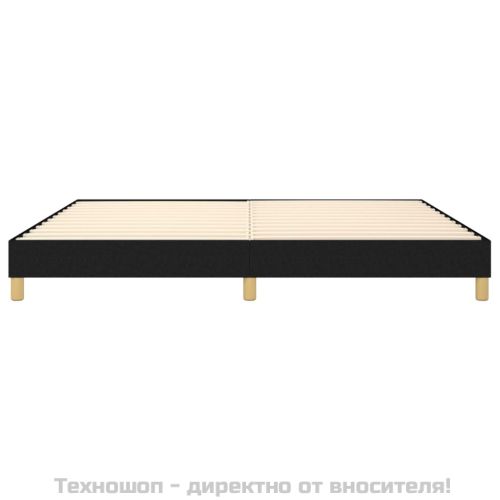 Рамка за легло с пружини, черна, 200x200 см, плат